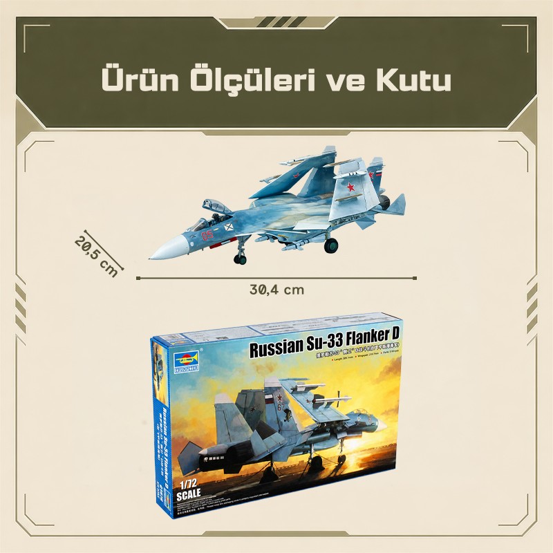 Trumpeter 01678 Russian Su-33 Flanker D Maket Model Kit