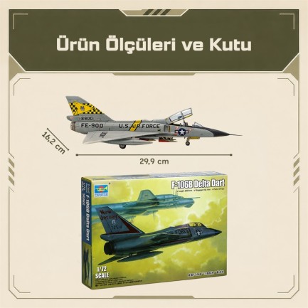 Trumpeter 01683 US F-106B Delta Dart Maket Model Kit - Thumbnail