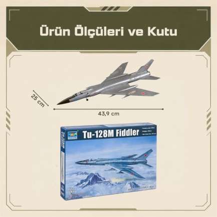 Trumpeter 01687 Tu-128M Fiddler Maket Model Kit - Thumbnail