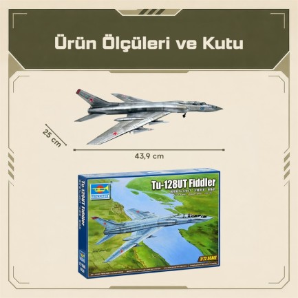 Trumpeter 01688 Tu-128UT Fiddler Maket Model Kit - Thumbnail