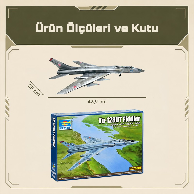 Trumpeter 01688 Tu-128UT Fiddler Maket Model Kit