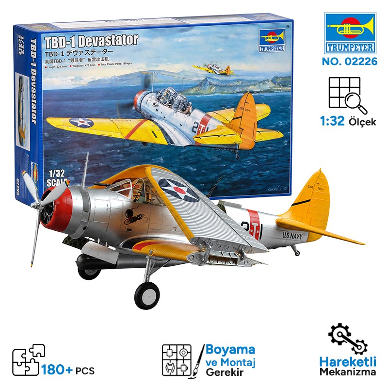 Trumpeter 02226 TBD-1 Devastator Maket Model Kit