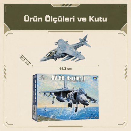 Trumpeter 02229 AV-8B Harrier II Maket Model Kit - Thumbnail