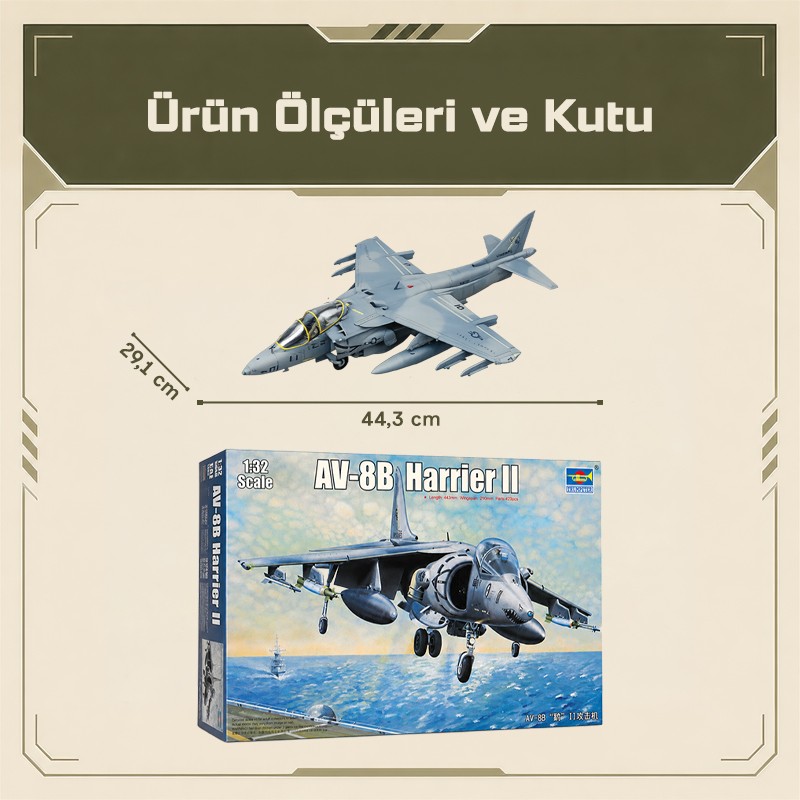 Trumpeter 02229 AV-8B Harrier II Maket Model Kit