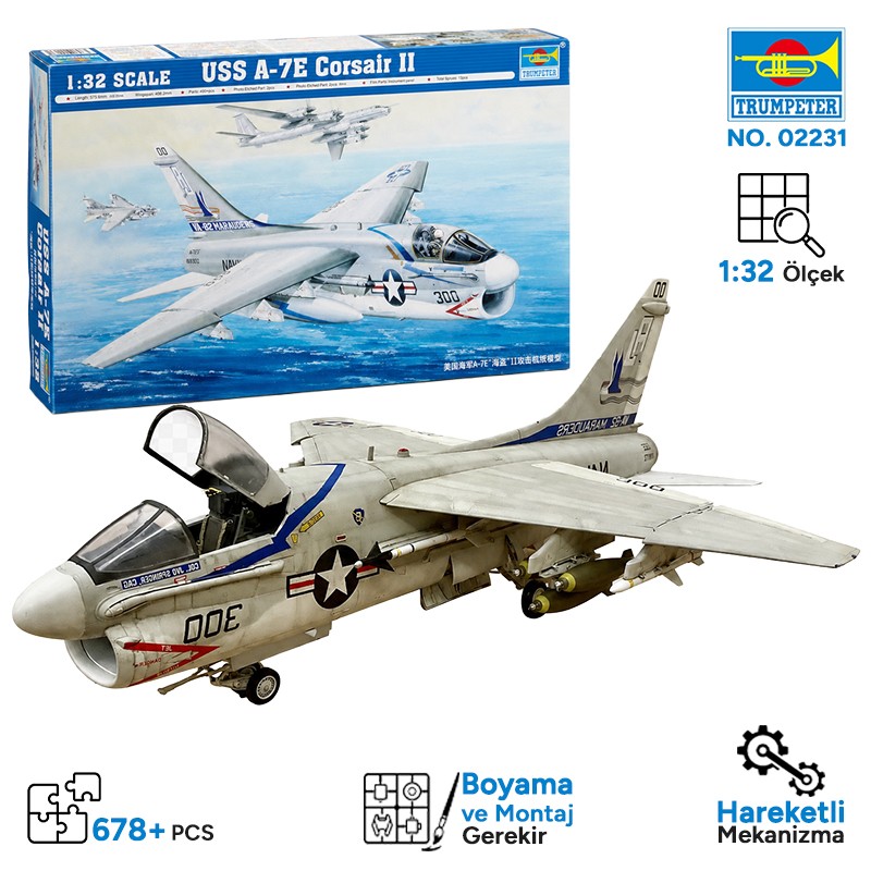 Trumpeter 02231 Aircraft - A-7E Corsair II Maket Model Kit