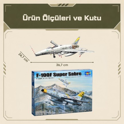 Trumpeter 02246 F-100F Super Sabre Maket Model Kit - Thumbnail