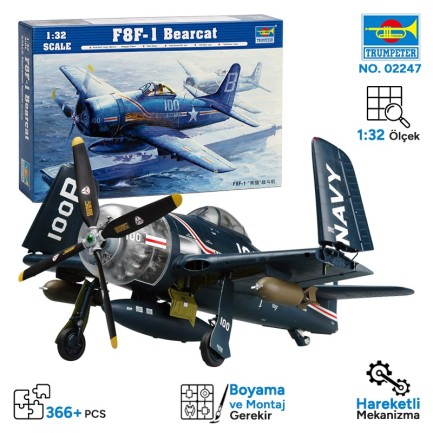 Trumpeter - Trumpeter 02247 F8F-1 Bearcat Maket Model Kit