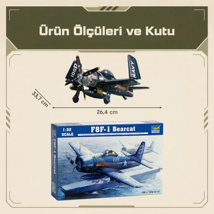 Trumpeter 02247 F8F-1 Bearcat Maket Model Kit - Thumbnail