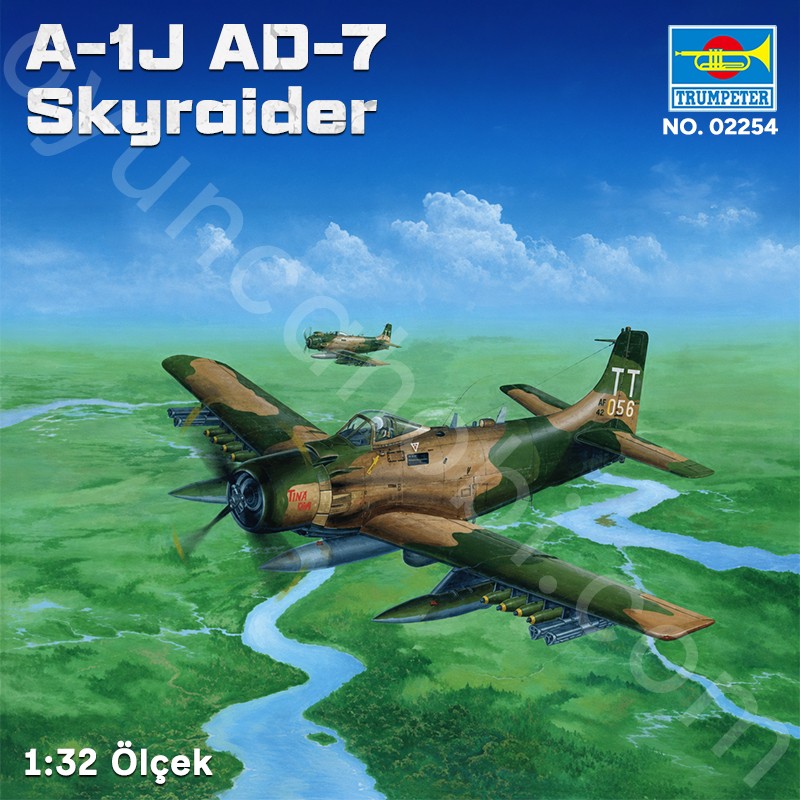 Trumpeter 02254 A-1J AD-7 Skyraider Maket Model Kit
