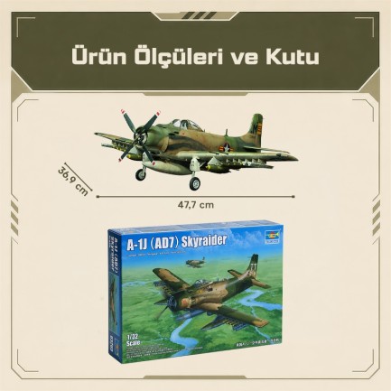 Trumpeter 02254 A-1J AD-7 Skyraider Maket Model Kit - Thumbnail