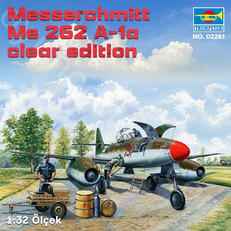 Trumpeter 02261 Messerchmitt Me 262 A-1a clear edition Maket Model Kit