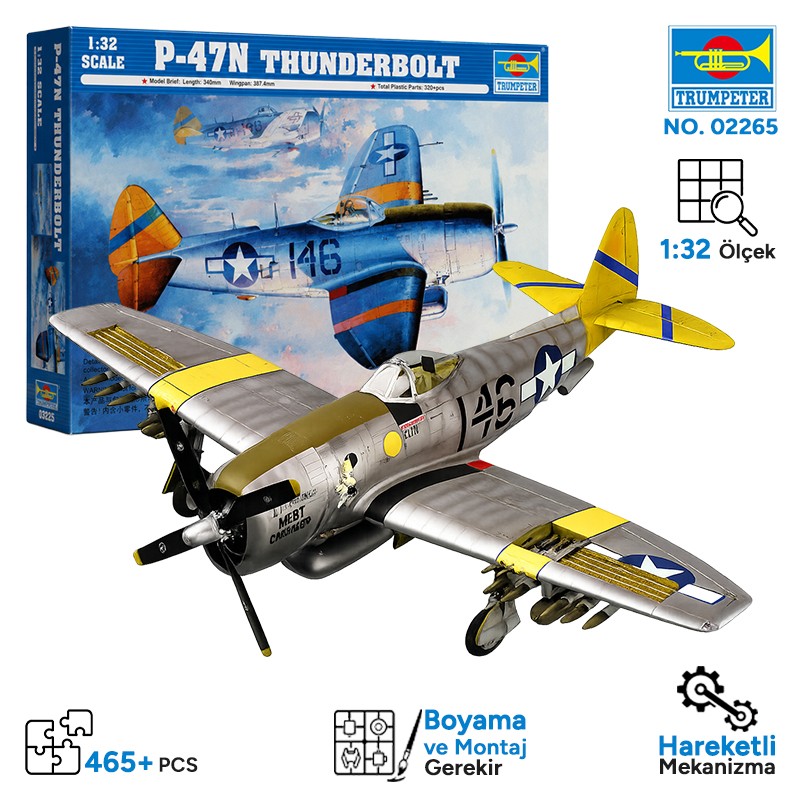 Trumpeter 02265 P-47N Thunderbolt Maket Model Kit