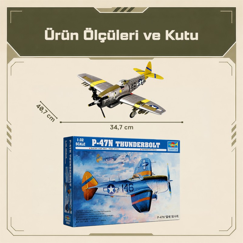 Trumpeter 02265 P-47N Thunderbolt Maket Model Kit