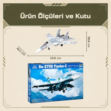 Trumpeter 02270 Su-27UB Flanker-C Maket Model Kit - Thumbnail