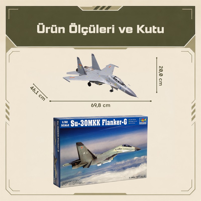 Trumpeter 02271 Su-30MKK Flanker-G Maket Model Kit