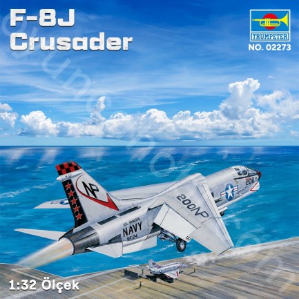 Trumpeter 02273 F-8J Crusader Maket Model Kit - Thumbnail