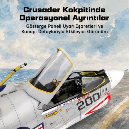 Trumpeter 02273 F-8J Crusader Maket Model Kit - Thumbnail