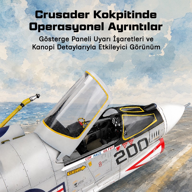 Trumpeter 02273 F-8J Crusader Maket Model Kit