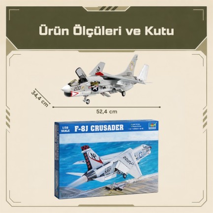 Trumpeter 02273 F-8J Crusader Maket Model Kit - Thumbnail