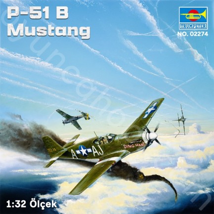 Trumpeter 02274 P-51 B Mustang Maket Model Kit - Thumbnail