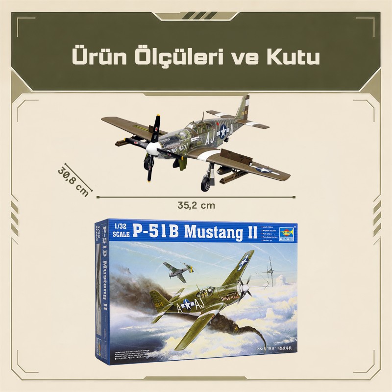 Trumpeter 02274 P-51 B Mustang Maket Model Kit