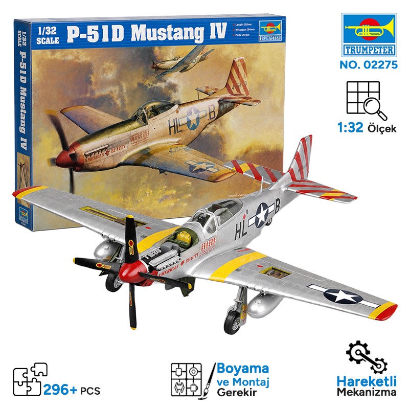 Trumpeter 02275 P-51D Mustang Maket Model Kit