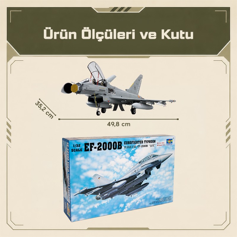 Trumpeter 02279 EF-2000B Eurofighter Typhoon Maket Model Kit