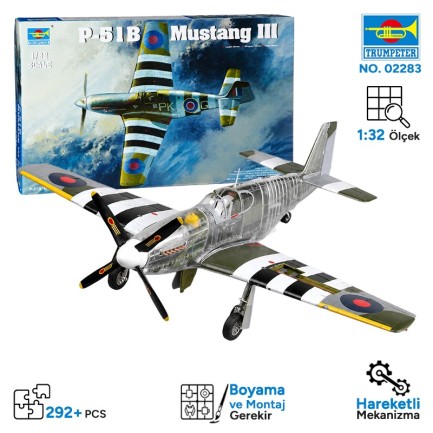 Trumpeter - Trumpeter 02283 RAF Mustang III (P-51B/C) Maket Model Kit