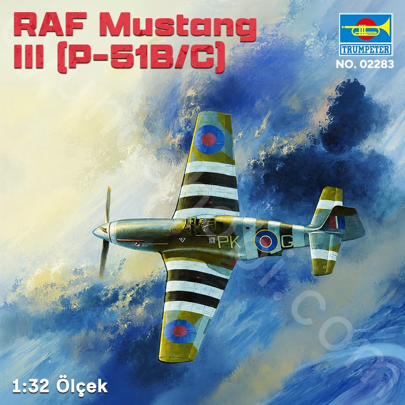 Trumpeter 02283 RAF Mustang III (P-51B/C) Maket Model Kit