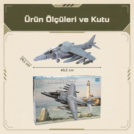 Trumpeter 02287 RAF Harrier GR.MK7 Maket Model Kit - Thumbnail