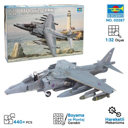 Trumpeter - Trumpeter 02287 RAF Harrier GR.MK7 Maket Model Kit