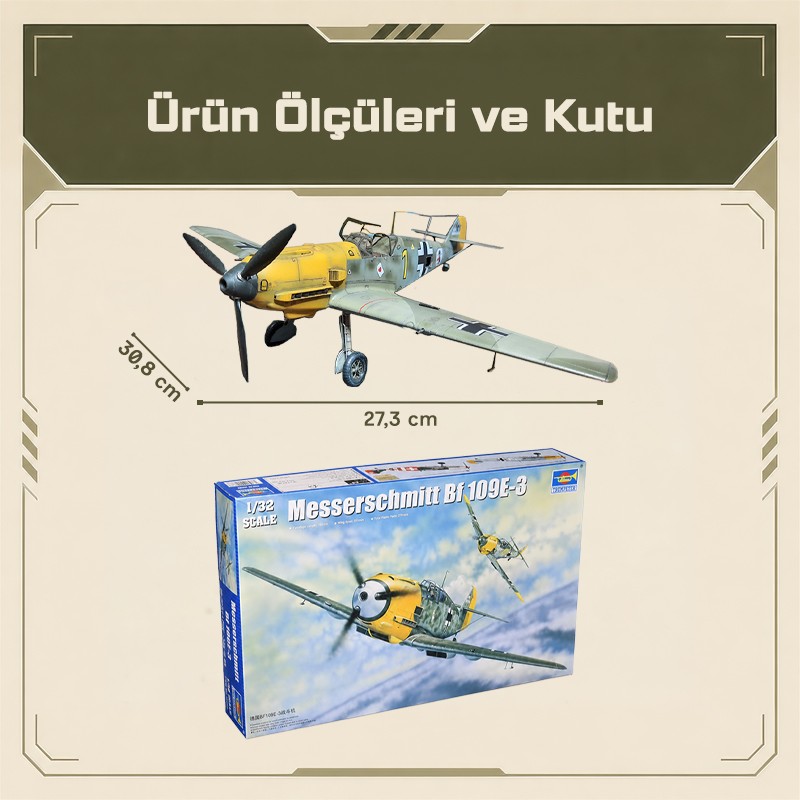 Trumpeter 02288 Messerschmitt Bf 109E-3 Maket Model Kit