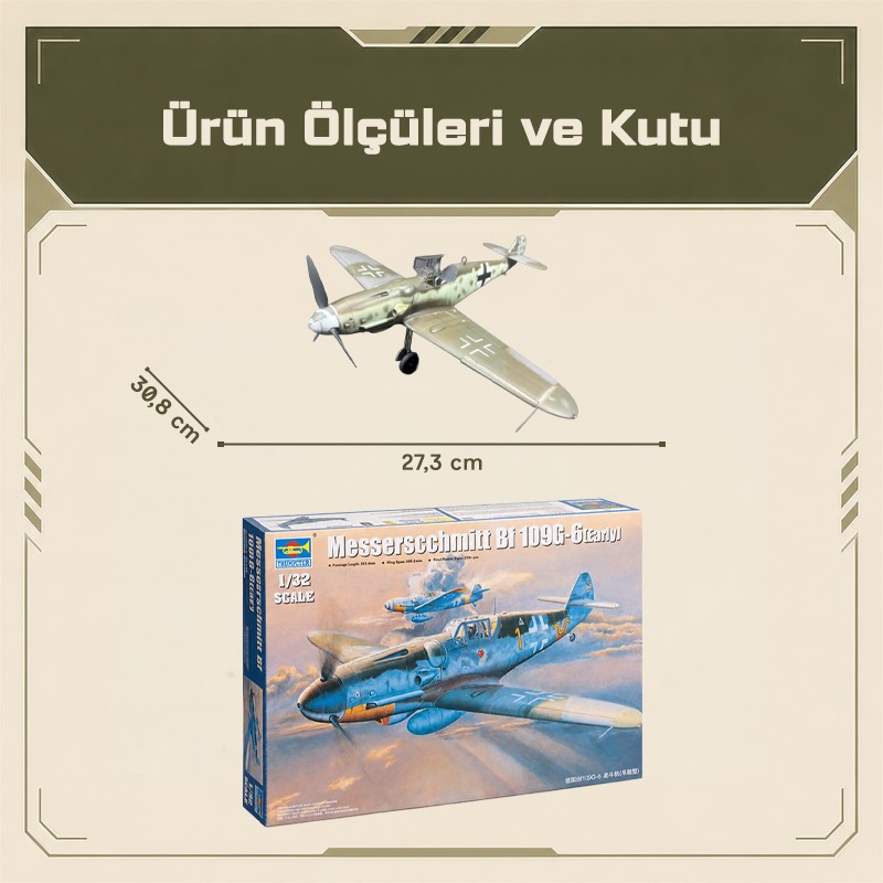 Trumpeter 02296 Messerschmitt Bf 109G-6(Early) Maket Model Kit