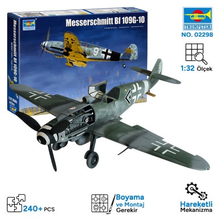 Trumpeter - Trumpeter 02298 Messerschmitt Bf 109G-10 Maket Model Kit