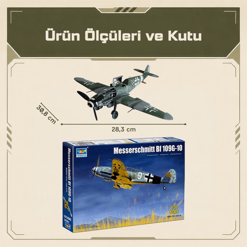 Trumpeter 02298 Messerschmitt Bf 109G-10 Maket Model Kit