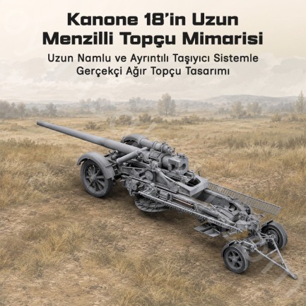 Trumpeter 02313 German 17cm Kanone 18 Heavy Gun Maket Model Kit - Thumbnail
