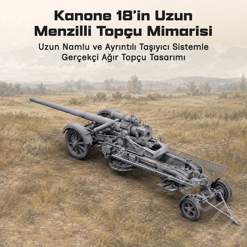 Trumpeter 02313 German 17cm Kanone 18 Heavy Gun Maket Model Kit