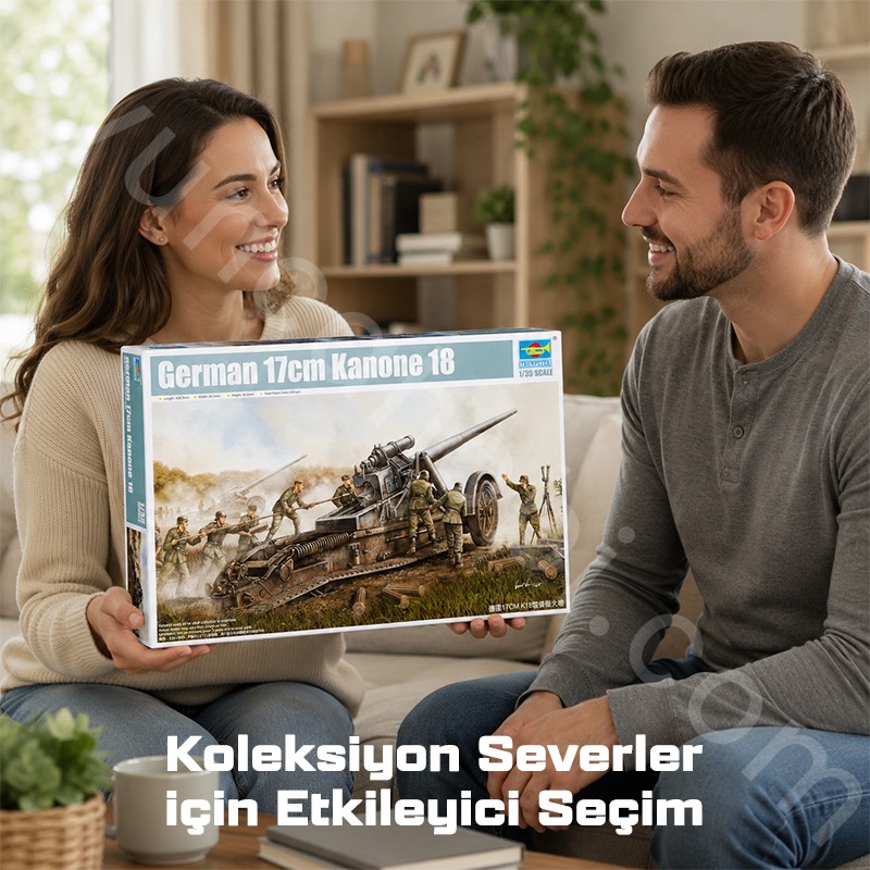 Trumpeter 02313 German 17cm Kanone 18 Heavy Gun Maket Model Kit