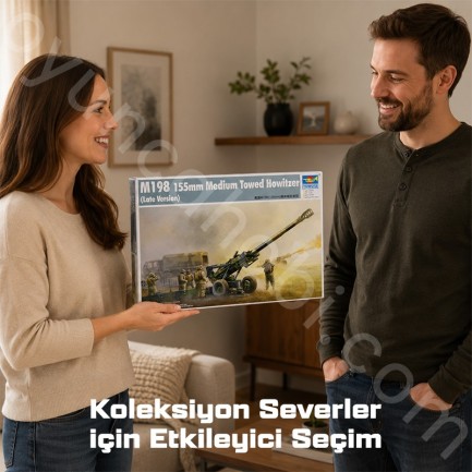 Trumpeter 02319 M198 Medium Towed Howitzer late Maket Model Kit - Thumbnail