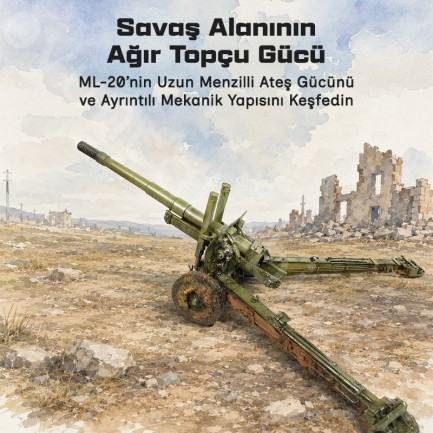 Trumpeter 02324 Soviet ML-20 152mm Howitzer (With M-46 Carriage) Maket Model Kit - Thumbnail