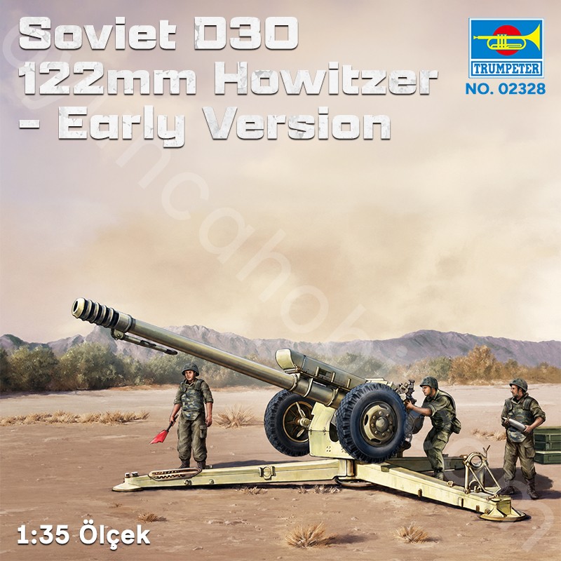 Trumpeter 02328 Soviet D30 122mm Howitzer - Early Version Maket Model Kit