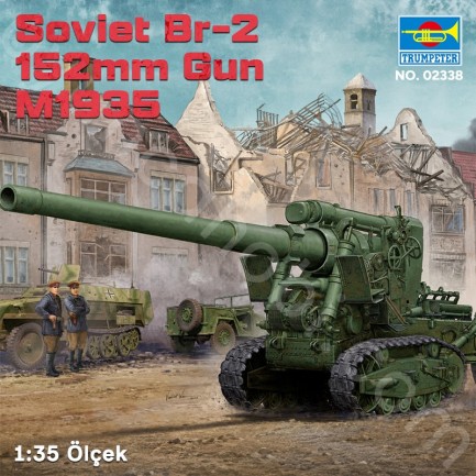 Trumpeter 02338 Soviet Br-2 152mm Gun M1935 Maket Model Kit - Thumbnail