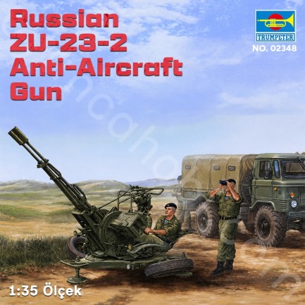 Trumpeter 02348 Russian ZU-23-2 Anti-Aircraft Gun Maket Model Kit - Thumbnail