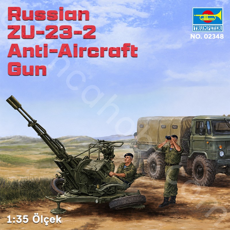 Trumpeter 02348 Russian ZU-23-2 Anti-Aircraft Gun Maket Model Kit