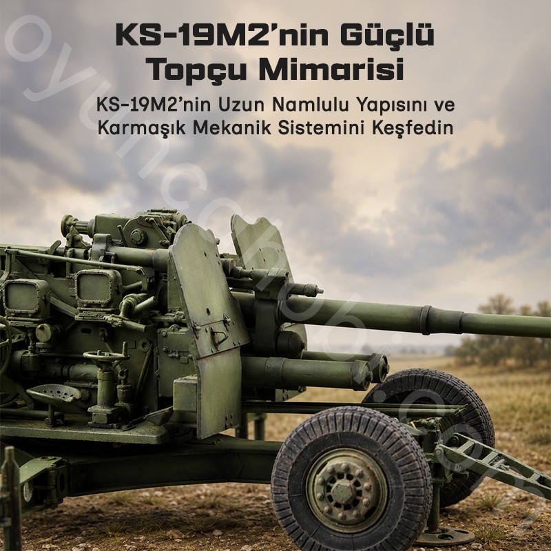 Trumpeter 02349 Soviet 100mm Air Defense Gun KS-19M2 Maket Model Kit