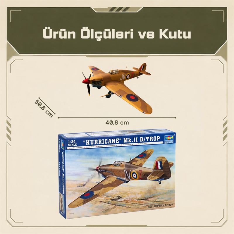 Trumpeter 02417 Hawker Hurricane ?D Trop Maket Model Kit