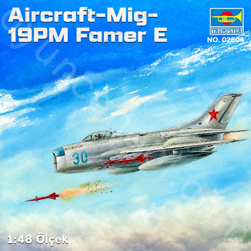 Trumpeter 02804 Aircraft-Mig-19PM Famer E Maket Model Kit