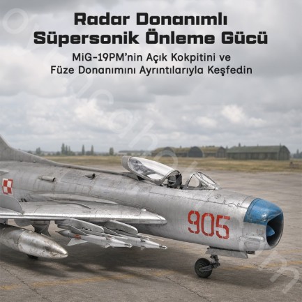 Trumpeter 02804 Aircraft-Mig-19PM Famer E Maket Model Kit - Thumbnail