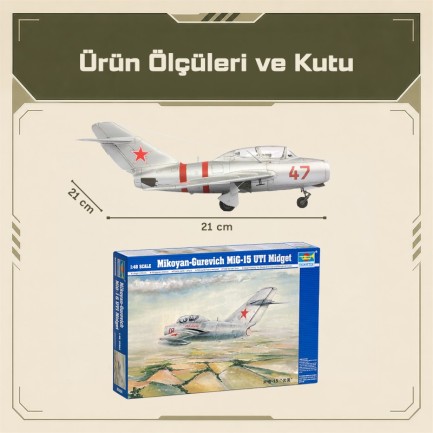 Trumpeter 02805 Aircraft-MIG-15 UTI Midget Maket Model Kit - Thumbnail