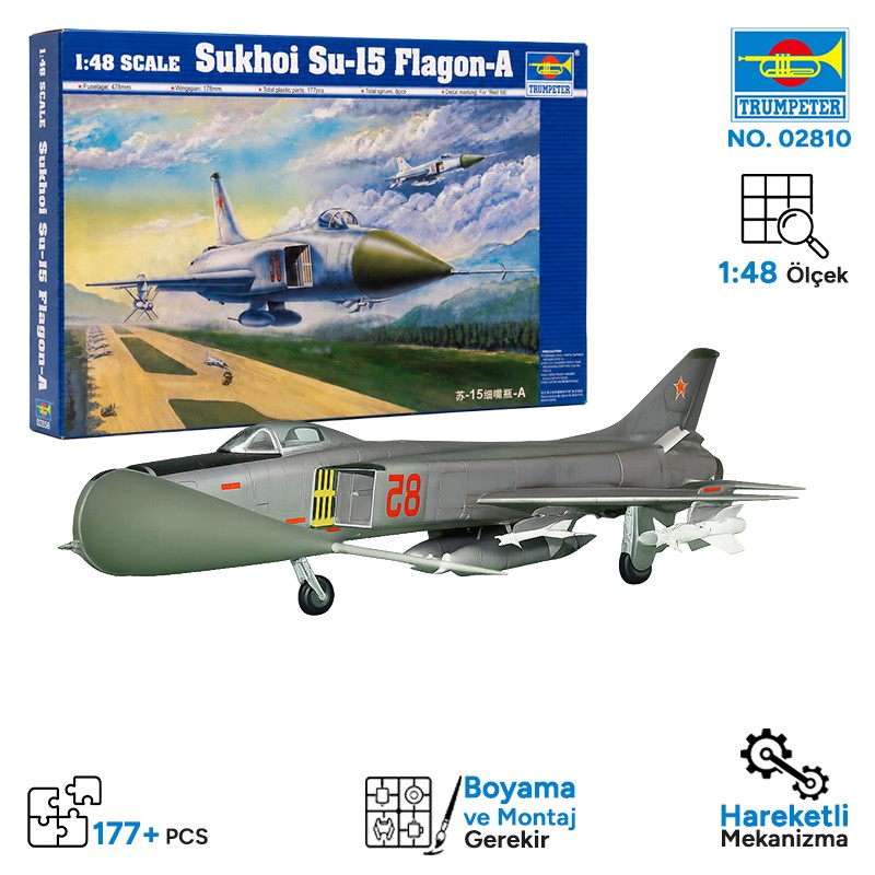 Trumpeter 02810 Aircraft-Sukhoi Su-15 Flagon-A Maket Model Kit